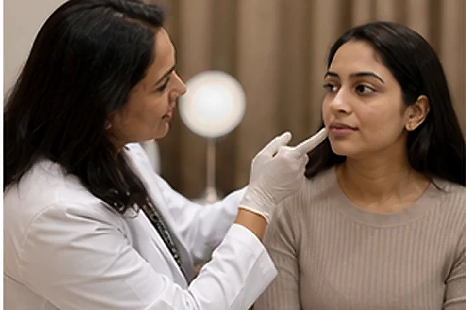 Acne consultation related to Clinical Dermatology at Nadhira Cosmo Clinic, Avadi