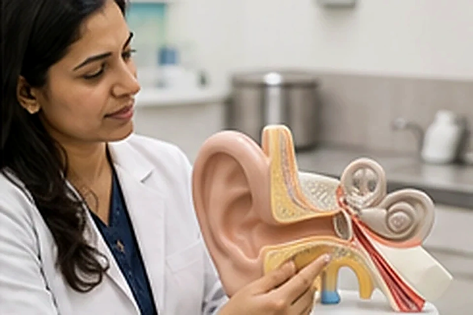 Ear anatomy education related to Epistaxis (Nosebleed) at Nadhira Cosmo Clinic, Avadi