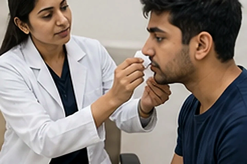 Nosebleed first-aid education related to Hard of Hearing at Nadhira Cosmo Clinic, Avadi