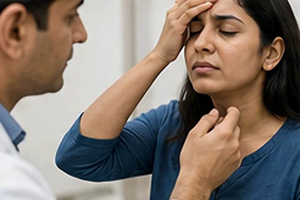 Sinus headache assessment related to Hard of Hearing at Nadhira Cosmo Clinic, Avadi