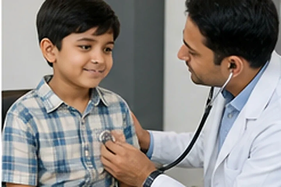 Child stethoscope examination related to Feel Confident in Your Skin at Nadhira Cosmo Clinic, Avadi