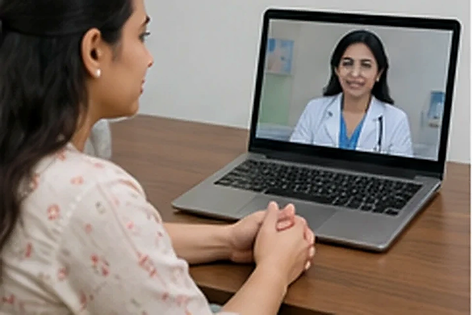 Nurse taking vital signs related to Upper Lip & Chin Laser at Nadhira Cosmo Clinic, Avadi
