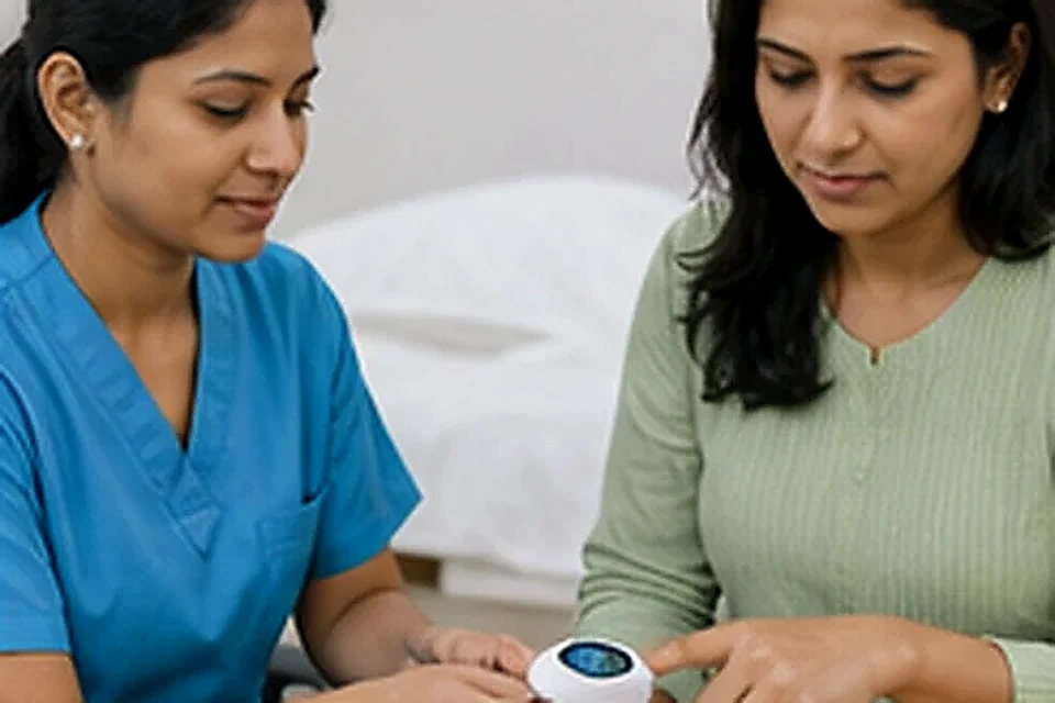 Pulse oximeter check related to Feel Confident in Your Skin at Nadhira Cosmo Clinic, Avadi
