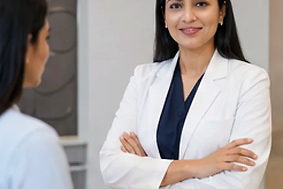 Aesthetic clinician portrait related to Skin Brightening at Nadhira Cosmo Clinic, Avadi