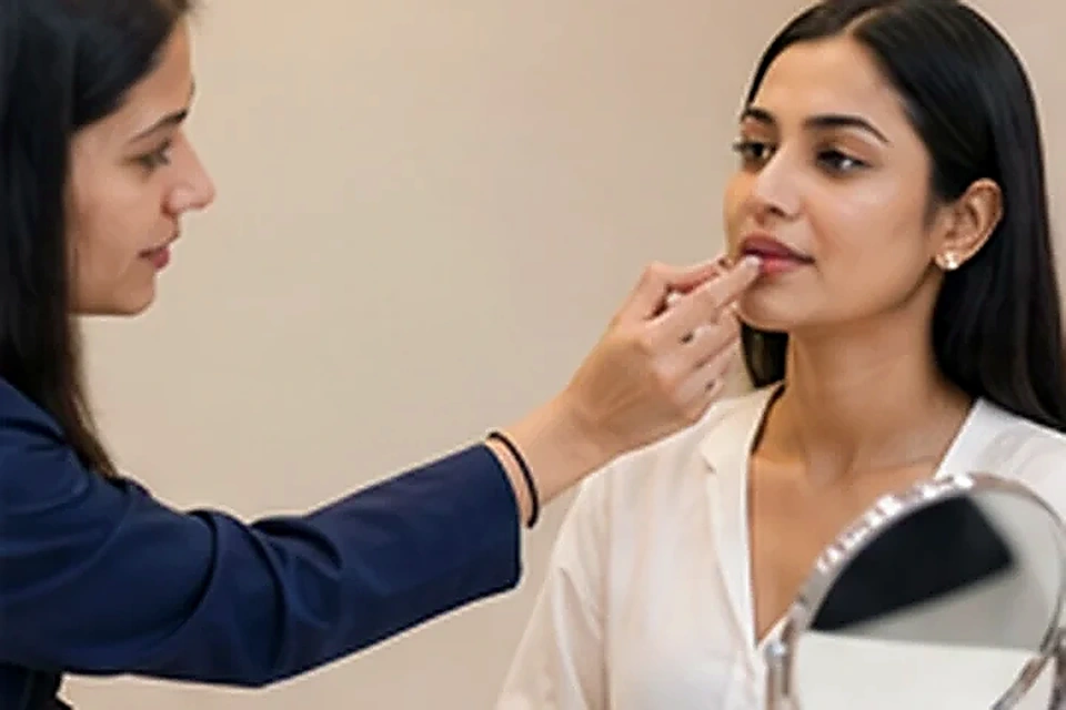 Lip enhancement counseling related to Meso Therapy at Nadhira Cosmo Clinic, Avadi