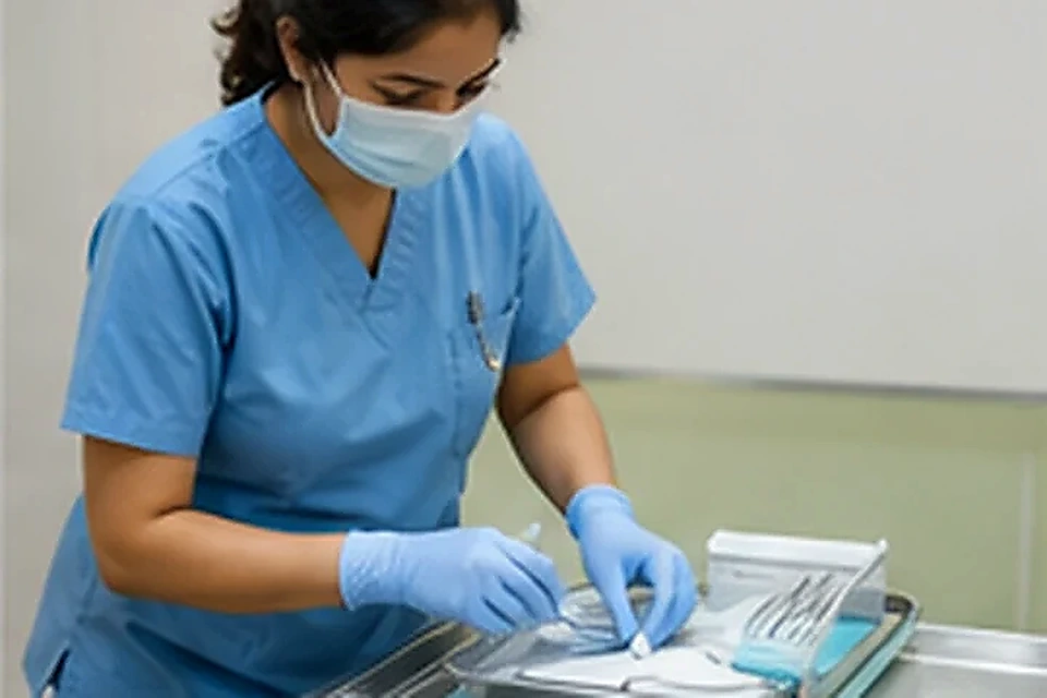 Sterile procedure preparation related to ILS at Nadhira Cosmo Clinic, Avadi