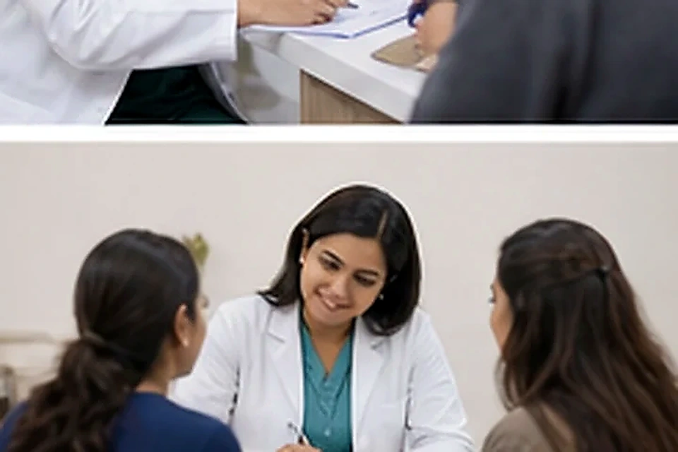 Couple reviewing fertility plan related to IUI at Nadhira Cosmo Clinic, Avadi